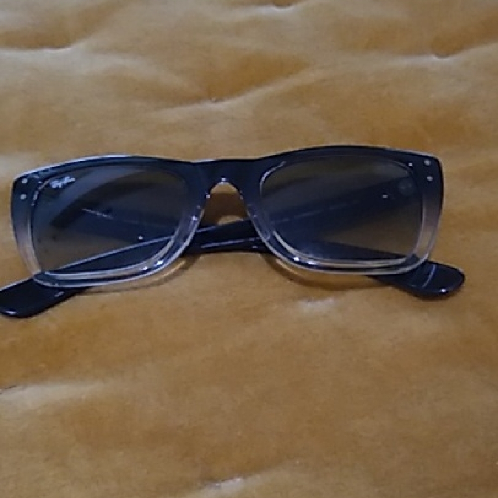 Ray-Ban Two-Tone Black and Clear Sunglasses